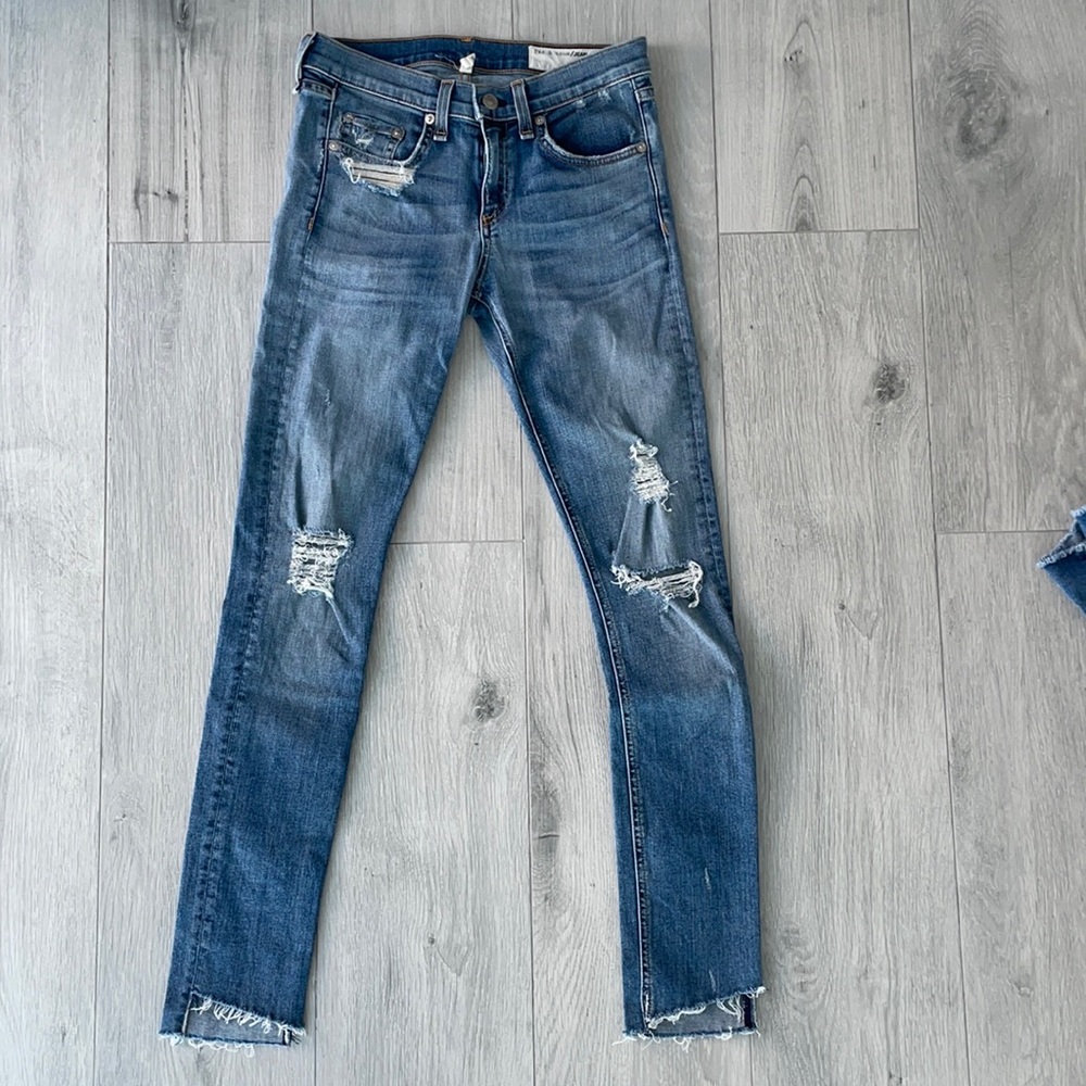 Rag and Bone skinny destroyed jeans
